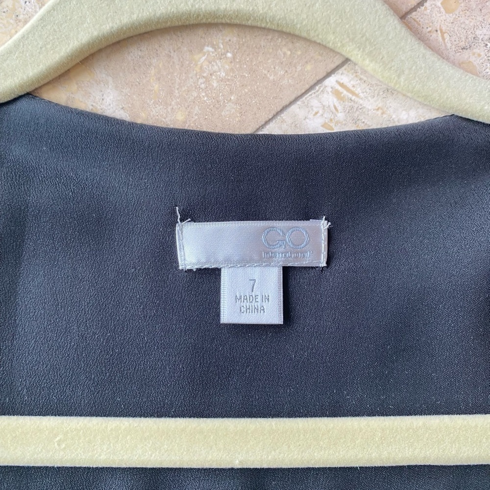Little Black Dress Sleeveless with buttons and ruffles - size 7 / Medium - Picture 2 of 7